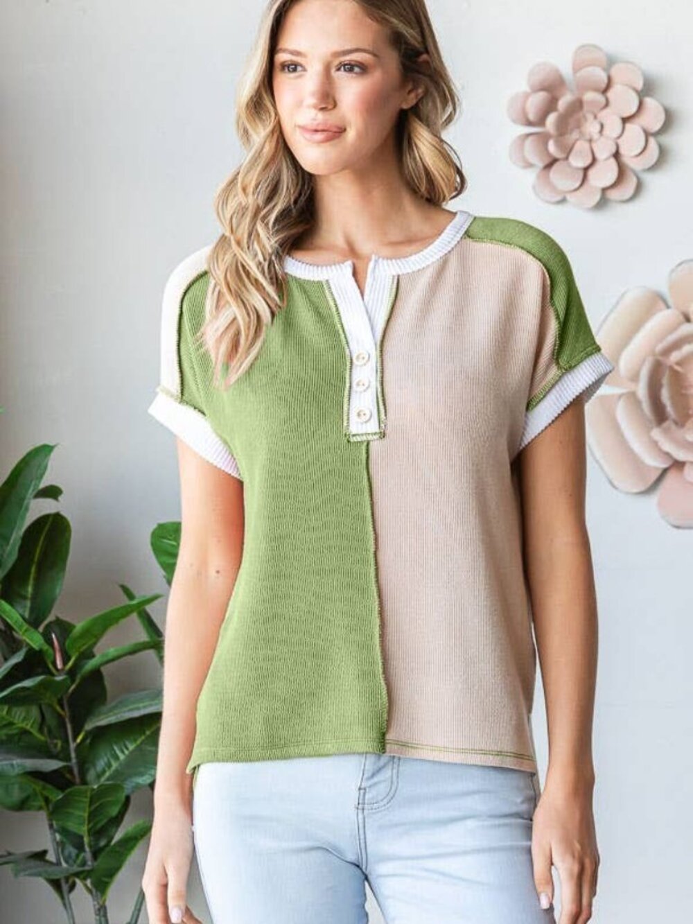 7th Ray - Color Block Top
